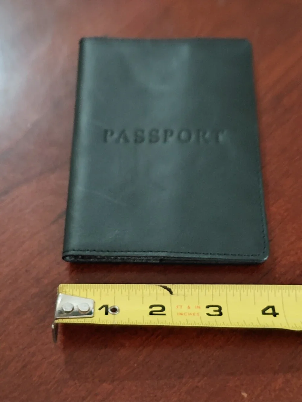 New J. Crew Black Leather Passport Holder